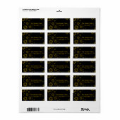 イエロースノーフレーク・シャルボード住所 シール (フルシート)