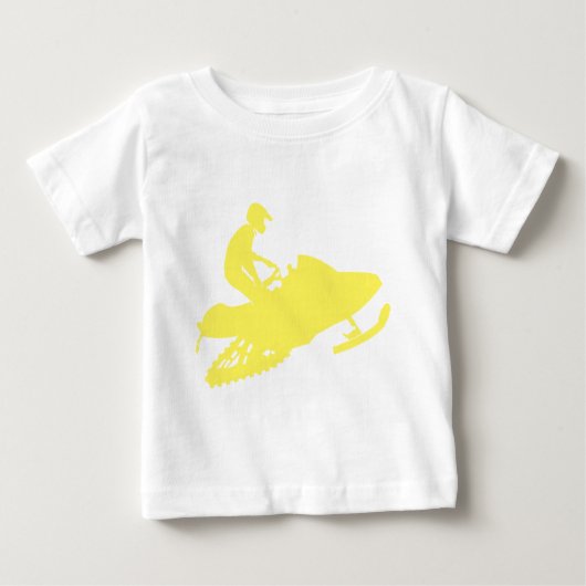 イエロースノーモービリスト ベビーTシャツ (正面)