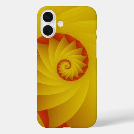イエロースパイラル抽象芸術電話ケース Case-Mate iPhoneケース (裏面)