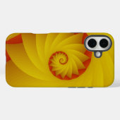 イエロースパイラル抽象芸術電話ケース Case-Mate iPhoneケース (裏面 (横))