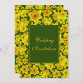 イエロースプリング水仙 - ウェディング 招待状 (正面/裏面)