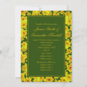 イエロースプリング・ダッフォディル - ウェディング 招待状 (裏面)