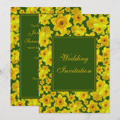 イエロースプリング・ダッフォディル - ウェディング 招待状 (正面/裏面)