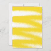 イエロースプレー絵を描タイポグラフィ写真卒業 案内状 (裏面)