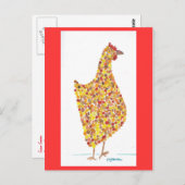 イエロースポッテッドヘン葉書 ポストカード (正面/裏面)