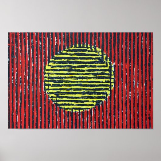 イエロースポッモダント、抽象芸術、アートポスター ポスター (正面)