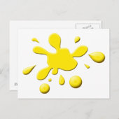 イエロースポロ絵を描ッッジ ポストカード (正面/裏面)