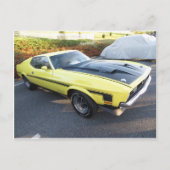 イエロースポーツカー ポストカード (正面)