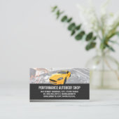 イエロースポーツカー |整備士サービス 名刺 (スタンド正面)