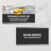 イエロースポーツカー |整備士サービス 名刺 (正面/裏面)