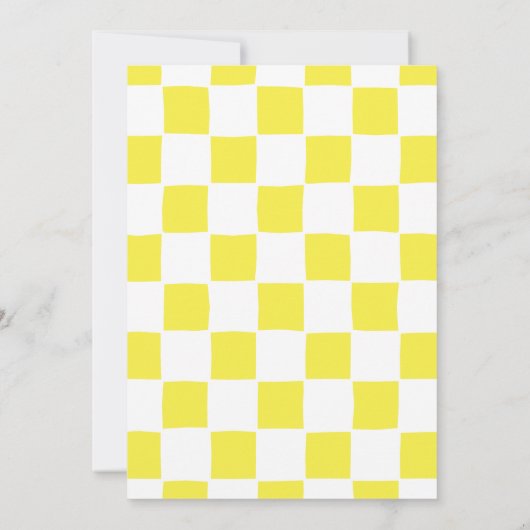 イエロースマイルハッピー顔子供の誕生日パーティー 招待状 (裏面)