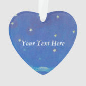 イエロースマイルムーン顔スターズファンタジー女性 オーナメント (裏面)