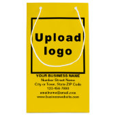 イエロースモールサイズ抱き枕のビジネスブランド スモールペーパーバッグ (裏面)