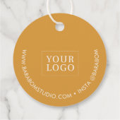 イエロースモールビジネスサンキューパッケージラベル フェイバータグ (裏面)