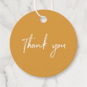 イエロースモールビジネスサンキューパッケージラベル フェイバータグ (正面)