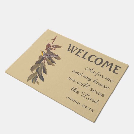 イエロースロートの鳥と詩の形式 ドアマット (アングル)