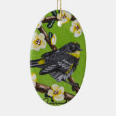 イエロースロートウォーブラー~春 セラミックオーナメント (右)