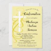 イエロースワールクロス確認招待状 招待状 (正面)