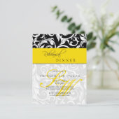 イエロースワールモノグラムリハーサルディナーカード 招待状 (スタンド正面)