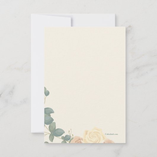 イエローズ悔やみや弔慰サンキューカード 招待状 (裏面)