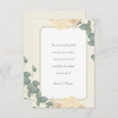 イエローズ悔やみや弔慰サンキューカード 招待状 (正面/裏面)