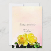 イエローズ結婚式招待状 招待状 (裏面)