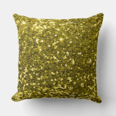 イエローセクフェイクイングリッター装飾用クッション クッション (正面)