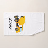 イエローセメント建築トラックカスタムのチャイルドーズ バスタオルセット (ハンドタオル)