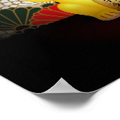 イエローセラミック招き猫 ポスター (角)