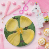 イエローセランジンポピーフローラ ペーパープレート (パーティー)