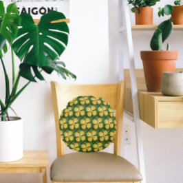 イエローセランジンポピーフローラ ラウンドクッション