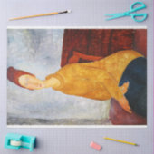 イエローセーター,モディリアーニのジャンヌ・ヘブテルヌ 薄葉紙 (クラフト)