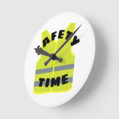 イエローセーフティカスタムベスト壁時計 ラウンド壁時計 (傾斜)