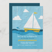 イエローセーリングボート招待状#2 招待状 (正面/裏面)