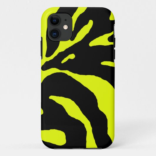 イエローゼブラストライプアニマルプリント Case-Mate iPhoneケース (裏面)