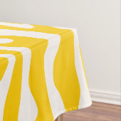イエローゼブラストライプ名門私立校風のワイルドアニマルプリント テーブルクロス (インサイチュ)