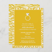 イエローゼブラバチェロレッテフラット招待状 招待状 (正面/裏面)