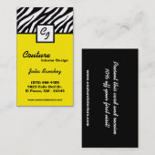 イエローゼブラ印刷パーソナライズされた名刺 名刺 (正面/裏面)