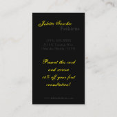 イエローゼブラ柄の名刺 名刺 (裏面)