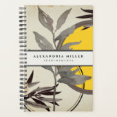 イエローゼンスタイリッシュウォーター色アポイントメント プランナー手帳 (正面)