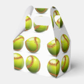 イエローソフトボールテーマ誕生日パーティー フェイバーボックス (裏面サイド)