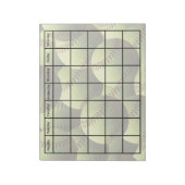 イエローソフトボールマルチボールカレン空白のダー ノートパッド (回転)