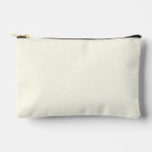 イエローソフト淡い色のホワイトパステル無地のカラー アクセサリーポーチ (正面)