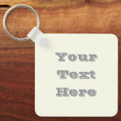 イエローソフト淡い色のホワイトパステル無地のカラー キーホルダー (正面)