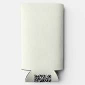 イエローソフト淡い色のホワイトパステル無地のカラー スリム缶クーラー (裏面)