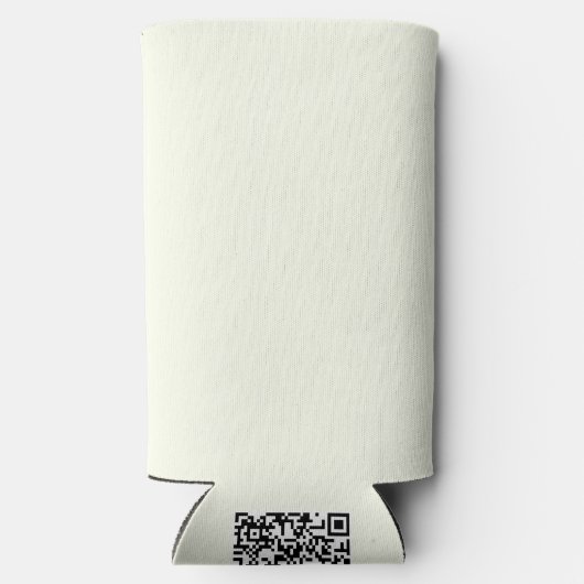 イエローソフト淡い色のホワイトパステル無地のカラー スリム缶クーラー (裏面)