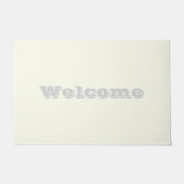 イエローソフト淡い色のホワイトパステル無地のカラー ドアマット (正面)