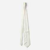 イエローソフト淡い色のホワイトパステル無地のカラー ネクタイ (裏面)