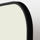 イエローソフト淡い色のホワイトパステル無地のカラー ピックルボールラケット (左詳細)