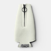 イエローソフト淡い色のホワイトパステル無地のカラー ボトルクーラー (裏面)